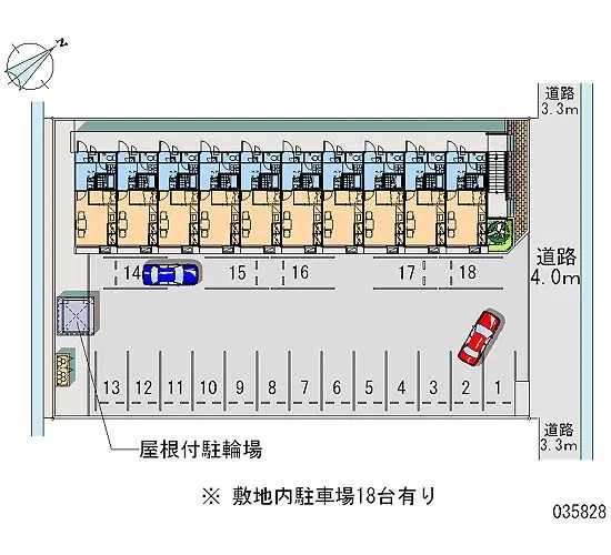 ★手数料０円★能美市中町 月極駐車場